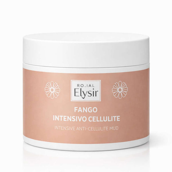 Fango intensivo anticellulite RO.IAL ELYSIR in contenitore da 500 ml, crema viso e corpo di Elma Beauty Shop, texture cremosa e naturale