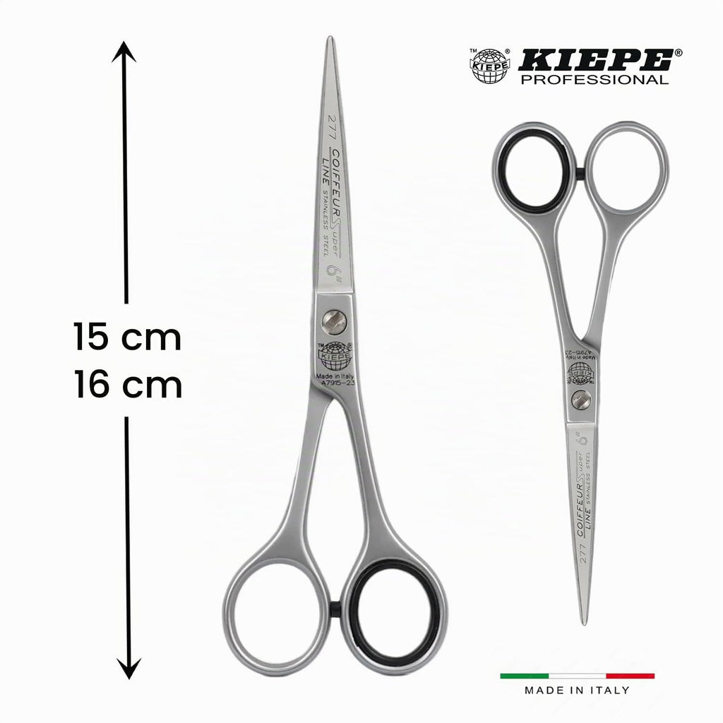 Forbice da taglio professionale Kiepe 6'' ART.277-6, forbici di alta qualità per parrucchieri, con lame affilate e manici ergonomici