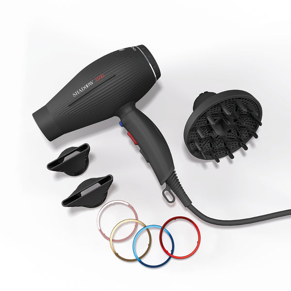 Spazzola elettrica professionale Kiepe Shadow di Elma Beauty Shop con accessori per styling dei capelli.