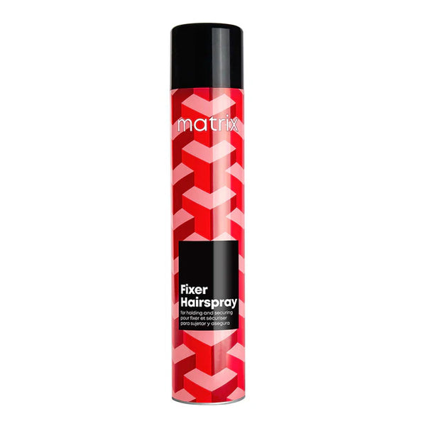 Spray fissante MATRIX LACCA FIXER in bombole da 400ml, confezione con nebulizzatore, ideale per fissare acconciature durature.