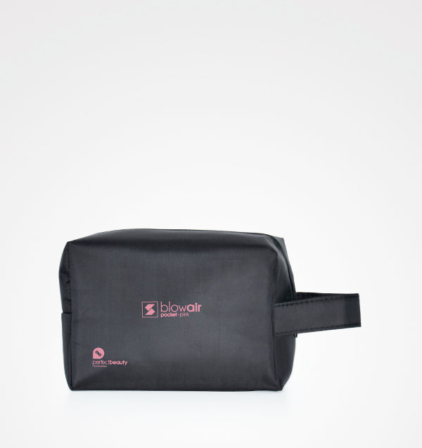 Piccolo phon da viaggio Elma Beauty Shop Air Pocket 850W con borsa compatta, ideale per styling portatili e pratici viaggi.