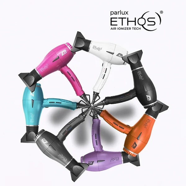 Asciugacapelli Parlux Phon Ethos di Elma Beauty Shop con design moderno e manico ergonomico, visibile in primo piano.