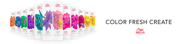 Tinta colorante Wella Color Fresh Create da 60 ml in tubo, colore vivace, visibile in confezione con dettagli di prodotto.