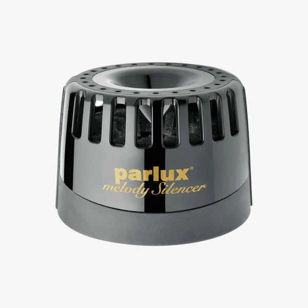 Silenzatore Melody Parlux di Elma Beauty Shop, diffusore per phon professionale, in plastica nera con dettagli eleganti