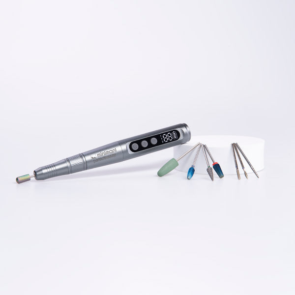 Fresa micromotore Minimani Elma Beauty Shop, strumento professionale per trattamenti estetici, con impugnatura ergonomica e punta intercambiabile.