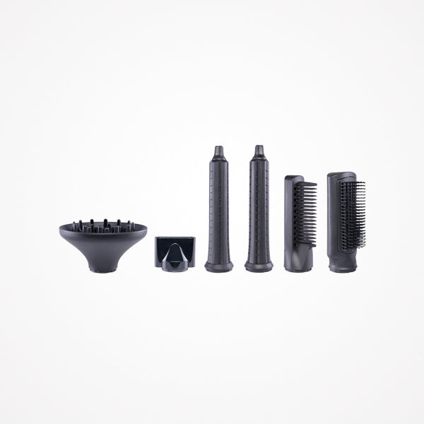 Asciugacapelli Elma Beauty Shop Perfect Beauty Phon Versadry 6 in 1 con rivestimento nero e accessori inclusi