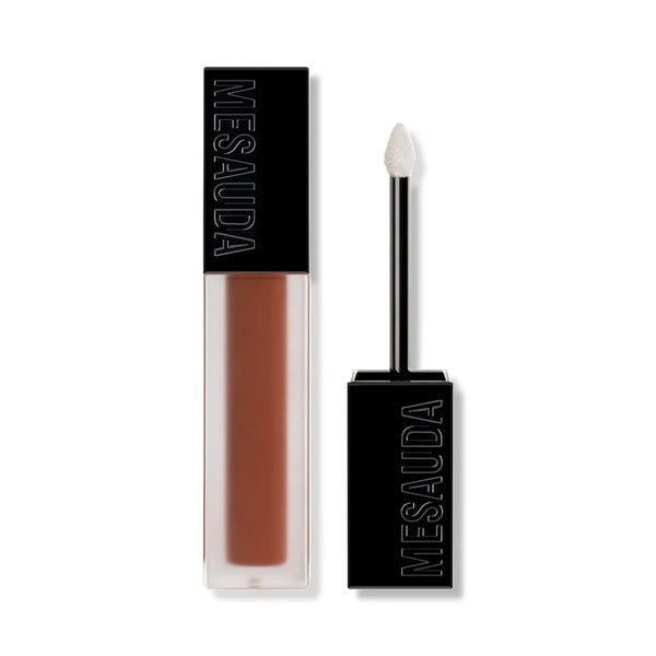 Rossetto liquido matte no-transfer MesauDA Sublimatte, trucco per labbra a finitura opaca e resistente, in confezione elegante