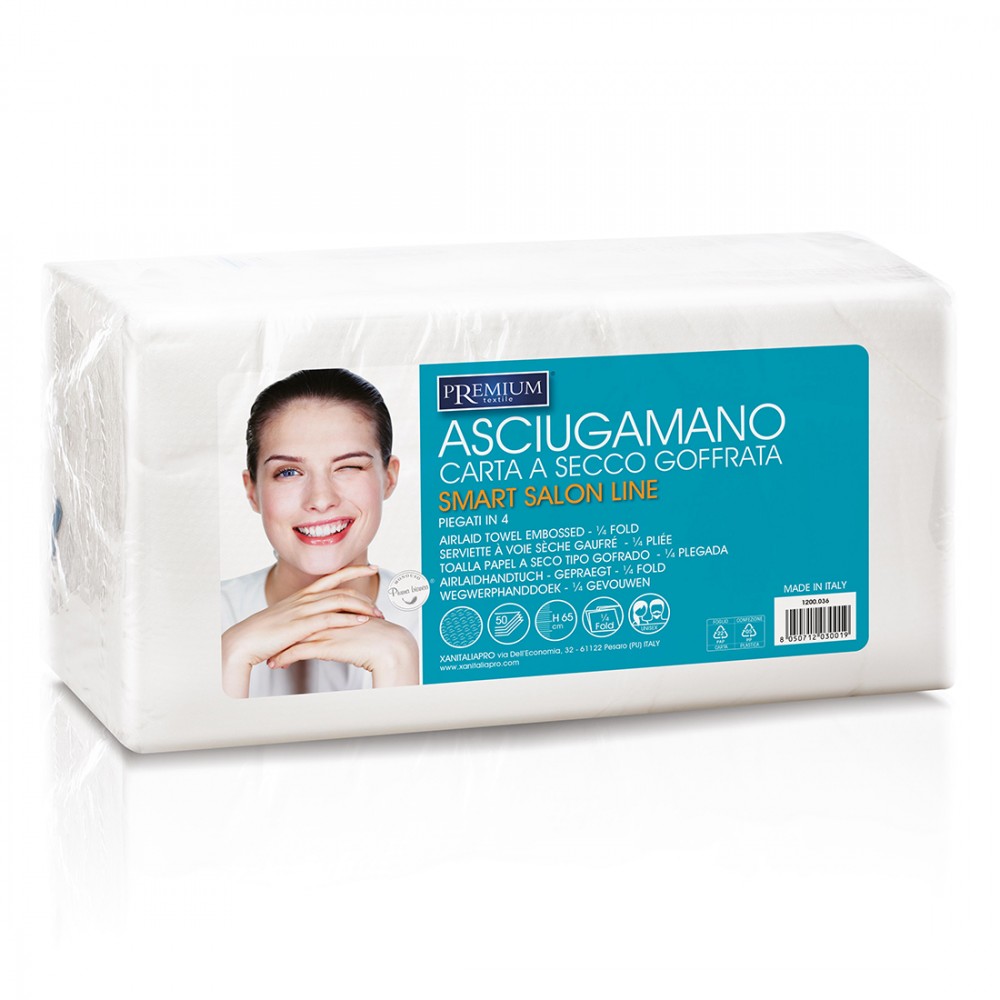 ASCIUGAMANO CARTA A SECCO 35X65 - 50 PZ  XANITALIA - Elma Beauty Shop