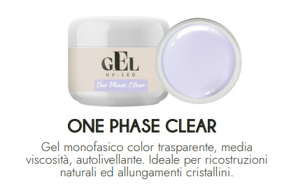 ONE PHASE CLEAR GEL UV/LED 50 ML - Elma Beauty Shop