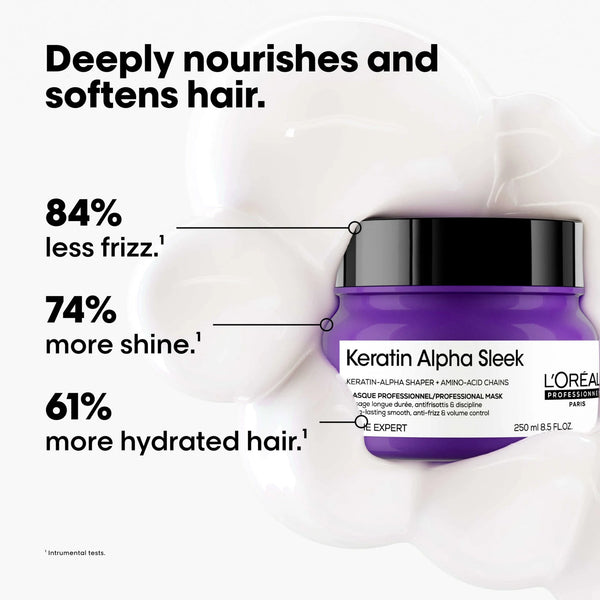 L'OREAL SERIE EXPERT KERATIN ALPHA SLEEK MASK 500 ML - Elma Beauty Shop