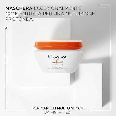 Maschera nutriente KERASTASE Nutritive Masquintense Riche in vasetto da 200 ml, crema ricca per capelli secchi e danneggiati