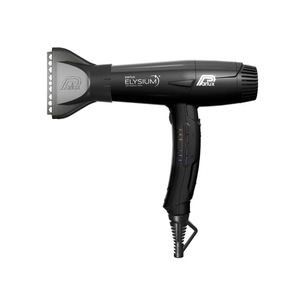 Asciugacapelli professionale Parlux Elysium con display digitale e manico ergonomico, ideale per styling di alta qualità
