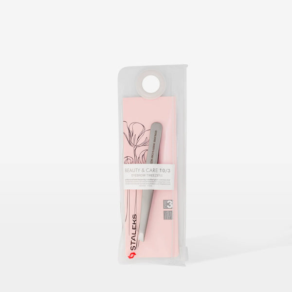Pinzetta Elma Beauty Shop per sopracciglia STALEKS PRO BEAUTY & CARE TBC-10/3, strumenti di precisione per modellare sopracciglia.